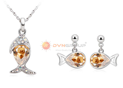 Rhodium Plated | Gemstone Pendant Sets